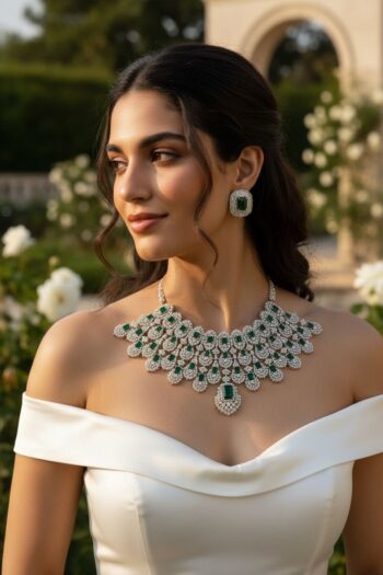 American diamond necklace