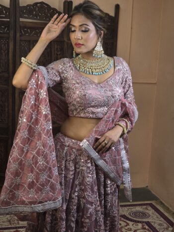 Party Necklace in Sky blue