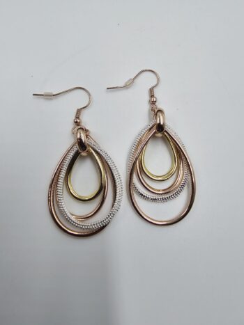 Fish Hook Dual Colour Earrings