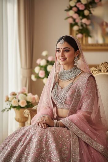 silver stone bridal set