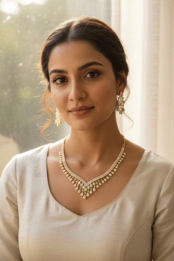 American diamond golden set