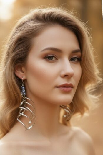 Golden Wave Cascade Earrings