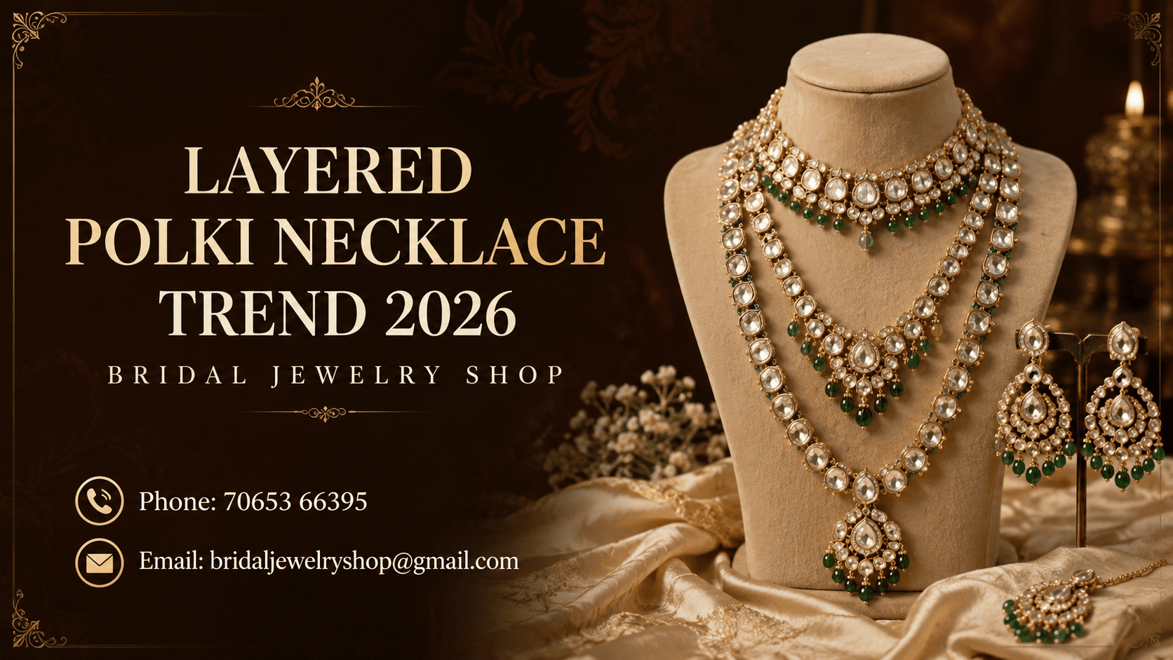 Layered polki necklace bridal jewelry trend 2026